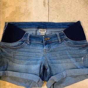 Indigo Blue Maternity Jean shorts Size S